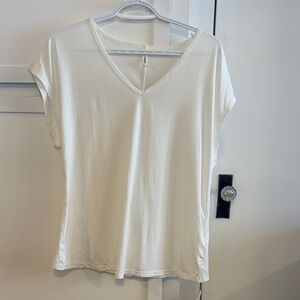 Halara White/cream  V-Neck Women's Top